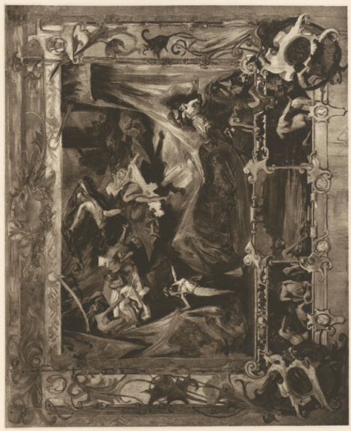 Projekt Kurtyny Dla Teatru Krakowskiego. oł. (r. 1895). Własność prof. dr. Tadeusza Estreichera w Krakowie.