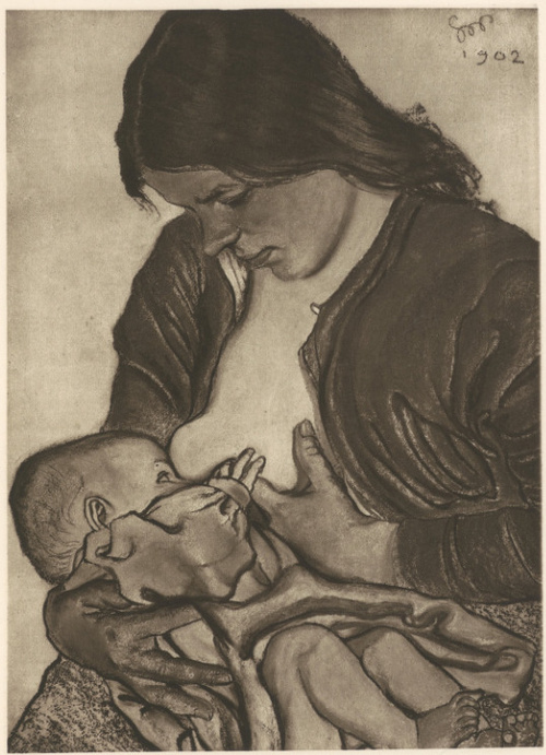 Macierzyństwo. Pastel, (r. 1902). Własność Jakóba Glassa w Warszawie.