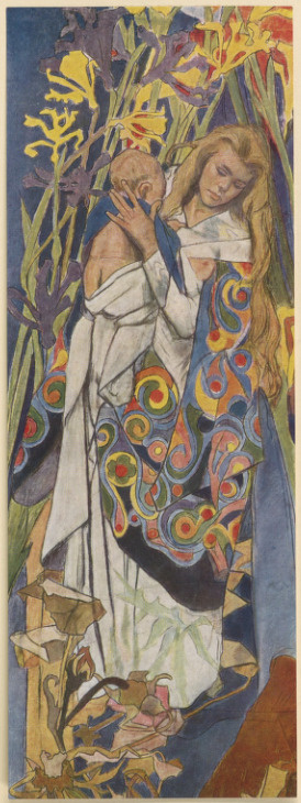 Caritas. Pastel, (r. 1904). Własność prof. dr. A. Łemkowskiego w Krakowie.