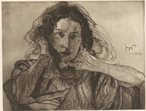 Portret Ireny Solskiej. Pastel, (r. 1904). Własność Ireny Solskiej w Warszawie.