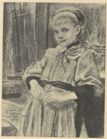 Dziewczynka (Pastel) 1893 (Ze, Zbiorów Prof. Dr. T. Estreichera, W Krakowie)