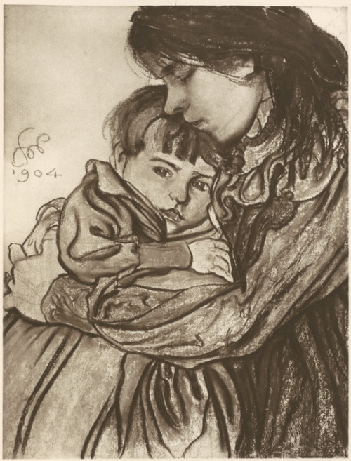 Macierzyństwo. Pastel, (r. 1904). Własność dr. J. Liebeskinda w Krakowie.