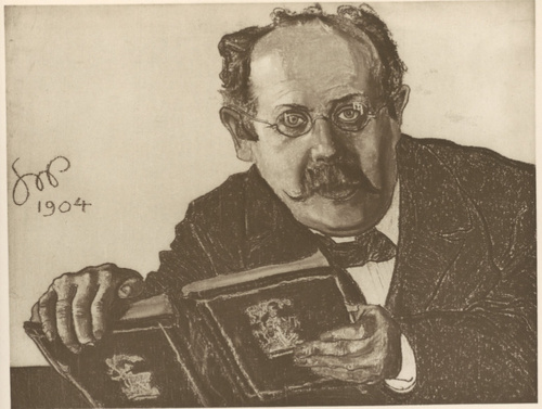 Portret Prof. Dr. Leona Sternbacha. Pastel, (r. 1904). Własność prof. dr. L. Sternbacka w Krakowie.