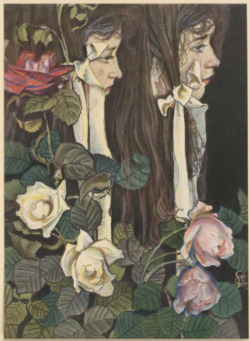 Podwójny Portret Lizy Pareńskiej. Pastel. (r. 1905). Własność dr. Tadeusza Żeleńskiego w Warszawie.