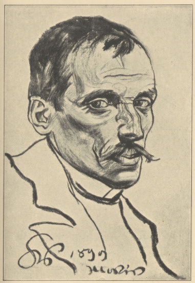 Portret Włodz. Tetmajera (Rys. Węglem) 1899. (Muzeum Narodowe w Warszawie)