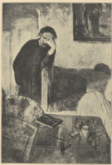 Śmierć Matki (oł.) 1894. (Ze Zbiorów Włodz. Żuławskiego w Krakowie)