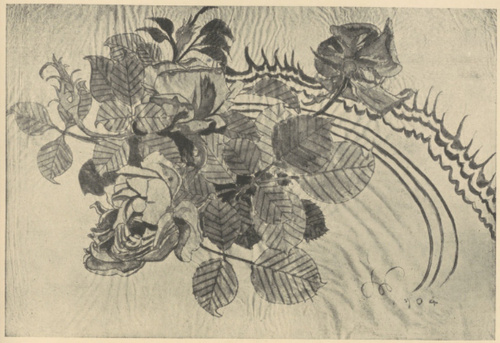 Róża (projekt dekoracji, akwarela). 1904 (ze zbiorów Włodzimierza Żuławskiego w Krakowie)