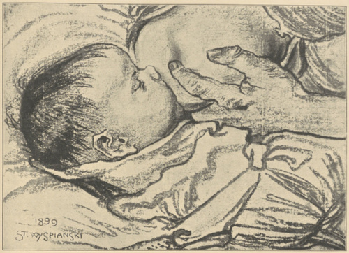 Dziecko U Piersi (Pastel) 1899. (Ze Zbiorów E. Hr. Raczyńskiego w Rogalinie)