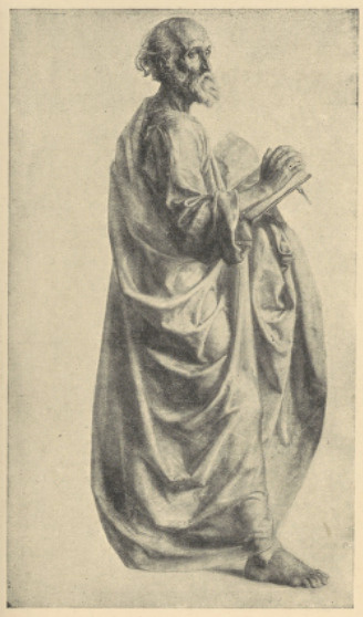 Postać Stojącego Apostoła 1888(1891?) (rys. węglem) (Ze Zbiorów Muzeum Narodowego w Krakowie)