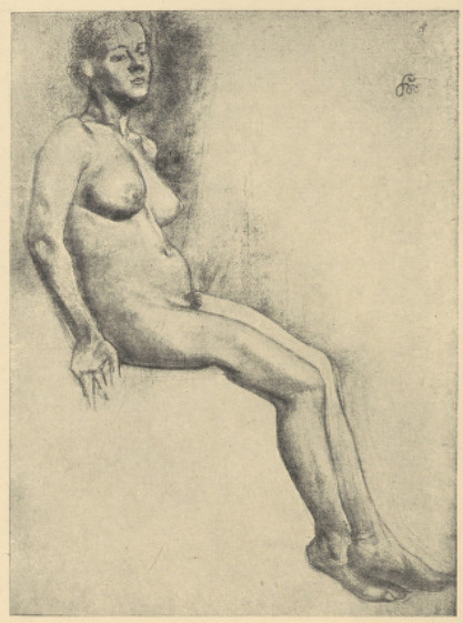 Akt Kobiety Siedzącej 1888(1891?) (Rys. Węglem) (Ze Zbiorów Muzeum Narodowego W Krakowie)