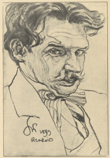 Portret R. Starzewskiego (Rys. Węgl.) 1899. (ze Zbiorów Włodz. Żuławskiego w Krakowie)