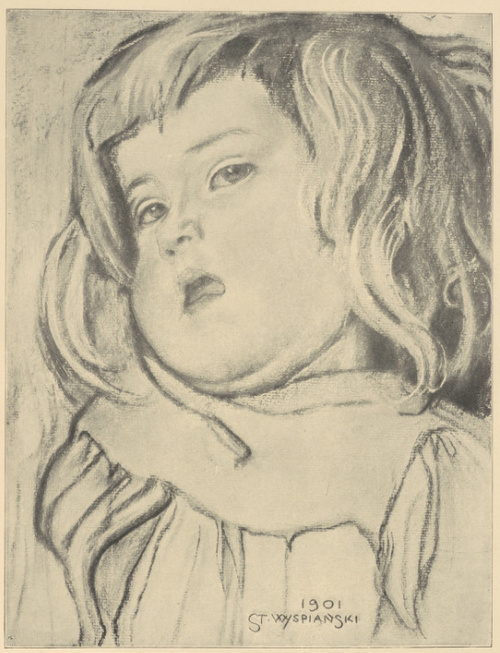 Głowa Dziewczynki (pastel) 1901. (Muzeum Narodowe w Krakowie)