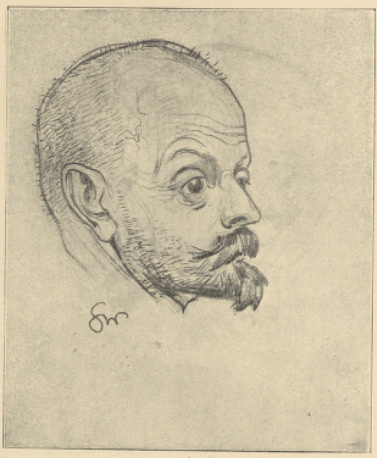 Portret J. Malczewskiego (rys. oł.) (Własność Prof. Dr. J. Nowaka w Krakowie)