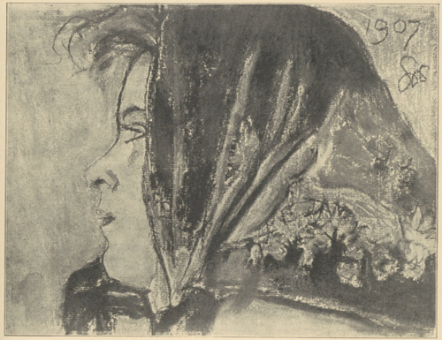 Główka Dziewczynki Wiejskiej (pastel) 1907. (Muzeum Narodowe w Warszawie)