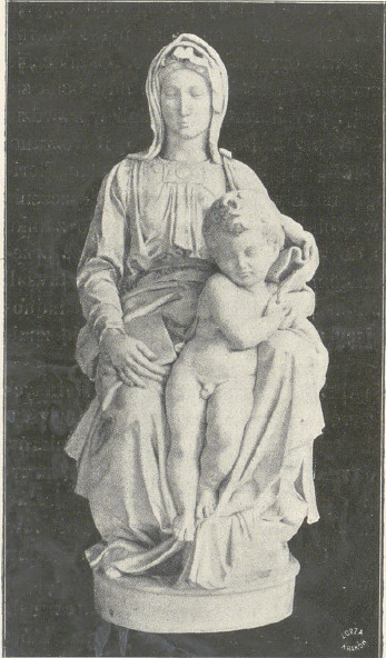 Madonna z dzieckiem. Grupa marmurowa w kościele Panny Maryi w Brugii.