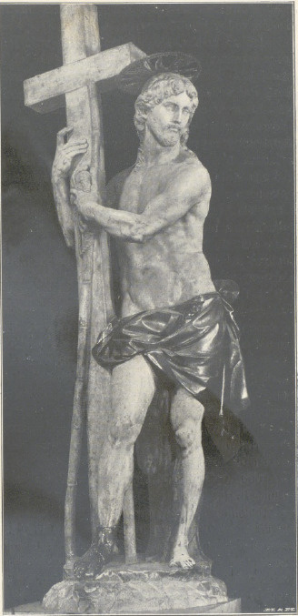 Chrystus. Rzeźba marmurowa w kościele S-ta Maria sopra Minerva w Rzymie. (Fot. Anderson.)
