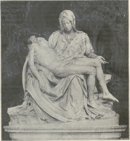 Pieta. Grupa marmurowa w kościele św. Piotra w Rzymie. (Fot. Anderson.)