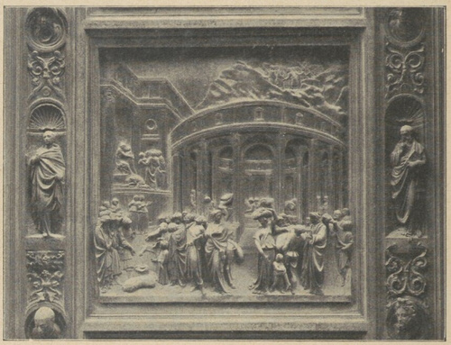 Ghiberti. Historja Józefa. Szczegół z drzwi bronzowych wschodnich Babtysterjum we Florencji