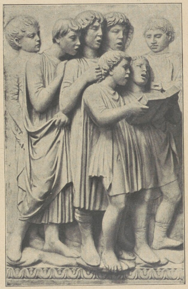 Łukasz della Robbia. Dzieci śpiewające (fragment). (Florencja Museo del Duomo)