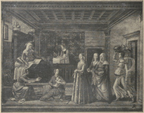 Ghirlandajo. Narodziny N. Maryi P. fresk kościoła S. M. Novella. Florencja
