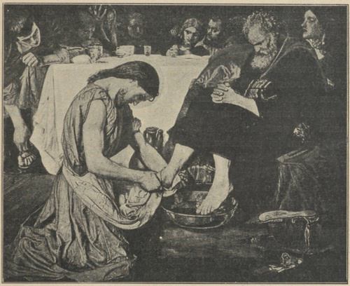 Madox Brown. Umywanie nóg. Londyn. Tate Gal.