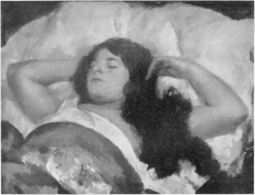 WOJCIECH WEISS, ŚPIĄCA (ol., 1910).