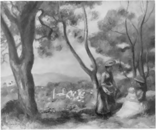 AUGUST RENOIR, KRAJOBRAZ Z CANNET (ol„ 1901) (Zbiory M. Gangnat. Paryż).