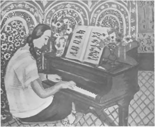 HENRI MATISSE, PRZY FORTEPIANIE (1925). (Ze zbiorów Bcriilieirn Jeune, Paryż).