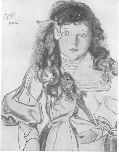 ST. WYSPIAŃSKI PORTRET DZIEWCZYNKI (pastel. 1904). (Ze zbiorów dra S. Tillesa w Krakowie).