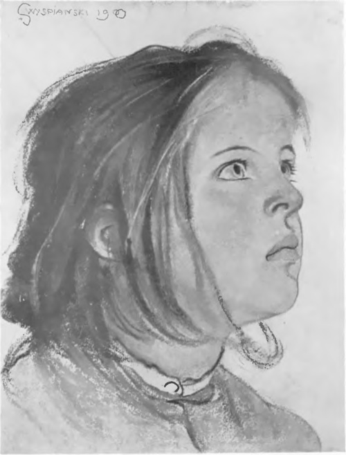 ST. WYSPIAŃSKI OŁÓWKA DZIEWCZYNKI (pastel, 1900) (Muzeum miejskie we Lwowie).