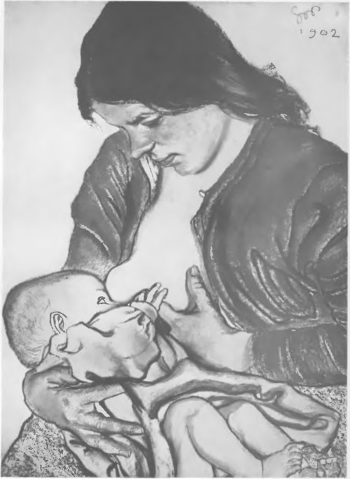 ST. WYSPIAŃSKI (Własność p. Z. Kuczyńskiego, Kraków) MACIERZYŃSTWO (pastel. 1902).