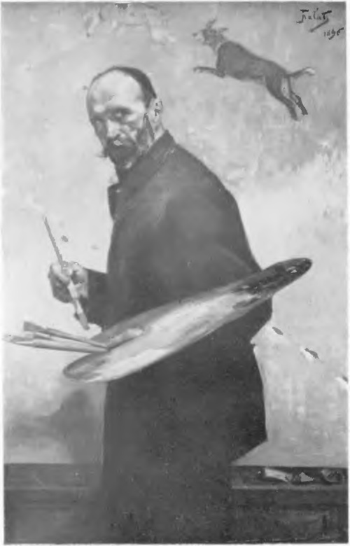JULIAN FAŁAT, PORTRET WŁASNY (ol., 1896) (Wł. artysty).