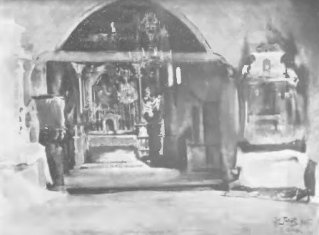 JULJAN FAŁAT WNĘTRZE KOŚCIOŁA W OSIEKU (akw., 1905).