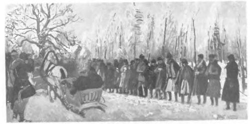 JULIAN FAŁAT (Wł. artysty) NAGANKA W NIEŚWIEŻU (ol., 1910).