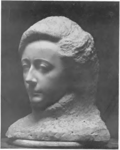 KONSTANTY LASZCZKA, PORTRET ŻONY ARTYSTY (marmur).
