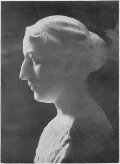 KONSTANTY LASZCZKA, GŁOWA KOBIETY (marmur).