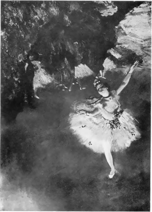E. DEGAS (Muzeum luksemburskie, Paryż) L’ETOILE“ (pastel).
