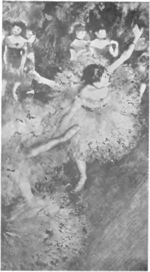DEGAS, KONIEC ARABESKI (pastel).