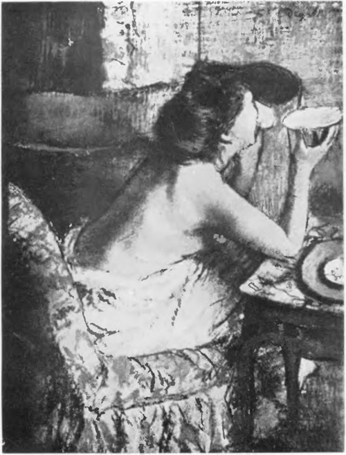 E. DEGAS, Zbiory Yeattman, ŚNIADANIE (pastel).