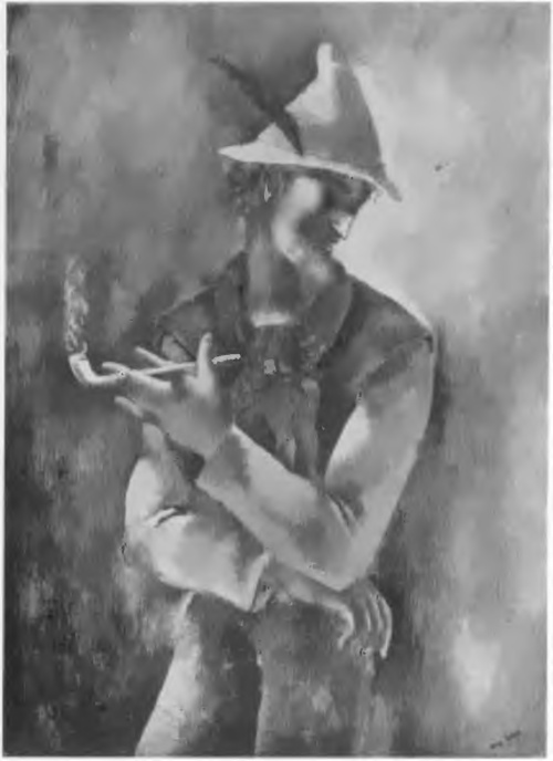 EUGENJUSZ ŻAK, CZŁOWIEK Z FAJKĄ (ol. 1925).