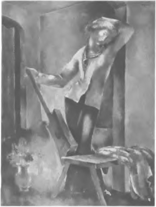 EUGENJUSZ ŻAK, CHŁOPAK Z GITARĄ (ol., 1924).