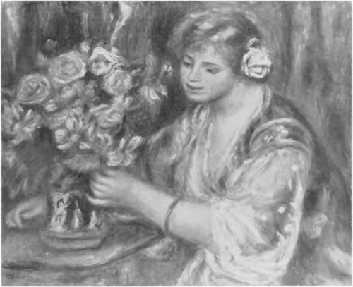 AUGUST RENOIR (Zbiory Gangnat. Paryż) KOBIETA Z BUKIETEM (Cagnes. 1917).
