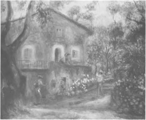 AUGUST RENOIR (Zbiory Gangnat. Paryż) DOM OGRODNIKA“ W LES COLLETTES (posiadłość Renoir'a v. Cagnes). 1912