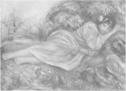 AUGUST RENOIR KOBIETA SPOCZYWAJĄCA (1912) (zbiory Cangnat. Paryż).