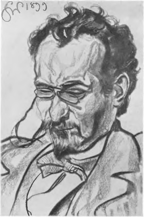 ST. WYSPIAŃSKI PORTRET A. LANGEGO (rys. węgl. 1899). (Muzeum Narodowe w Krakowie).