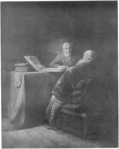 REMBRANDT (1606-1669) DWAJ UCZENI (1629). (ol. na drzewie, wielk. 39 x 30,5 cm.) (Własność p. Wolfganga Hucka, Berlin).