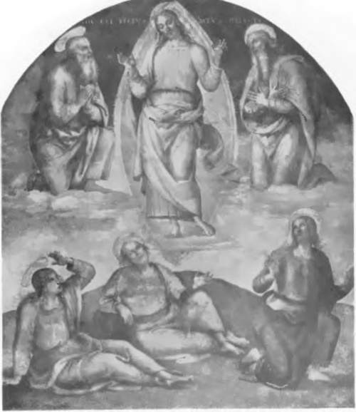 PERUGINO, PRZEMIENIENIE PAŃSKIE (Fresk w sali “Collegio del Cambio“ w Perugii), (Patrz „Sztuka świecka w Perugii“).