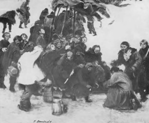 Teodor Axentowicz. Uroczystość Jordanu na Rusi (ol. 1920).