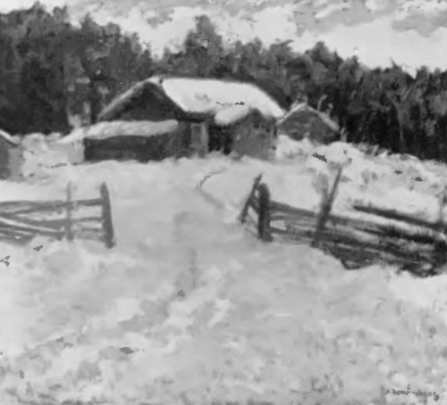 Anshelm Schultzberg, “W śniegu” (ol.).