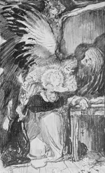 Józef Mehofer. Św. Tomasz z Akwinu (rys. węglem. 1903).